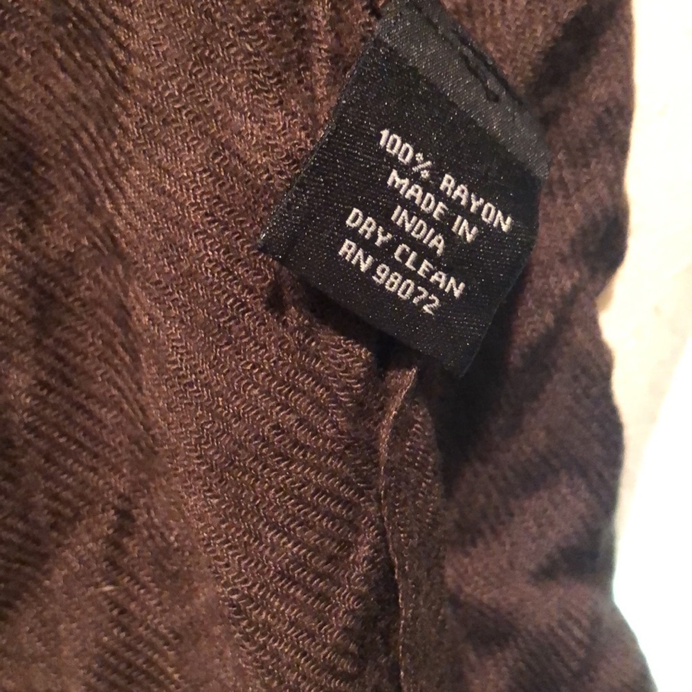 Dark brown pashmina wrap scarf - Picture 2 of 4